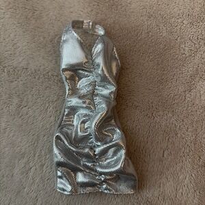 Barbie My Scene Dress Silver Scrunch Design B9